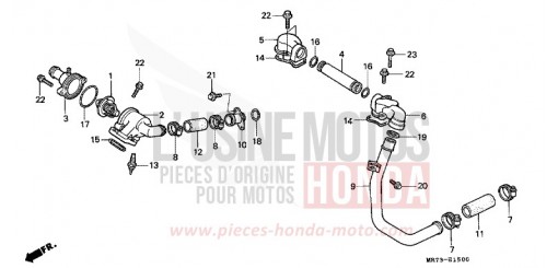 POMPE A EAU/THERMOSTAT VFR750RK de 1989